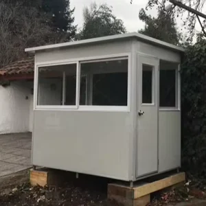 Mobile Temporary Kiosk Security Cabin Prefabricated Outdoor Metal Shack Sentry Box Modern Portable Security Guard Booth