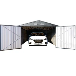 Modern 12.7×19.7ft Steel Carport with Bolts and Nuts Color Painting Garage for Outdoor Car Parking