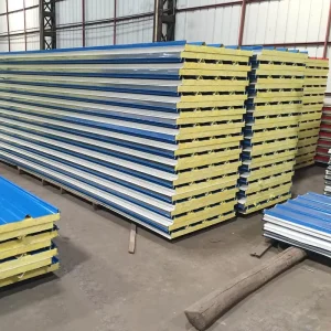 Modern 75Mm Roof and Wall Glass Wool Sandwich Panel Metal Material