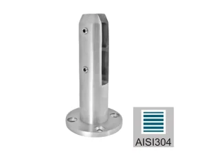 Modern Brushed Stainless Steel Glass Clamp Stair Brackets Easy-to-Install Rust Resistant Wall Swimming Pool Balcony Decking