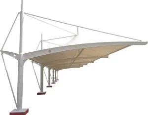 Modern Cantilevered Steel Carport Waterproof Sunproof Metal Parking Shed Outdoor Garage