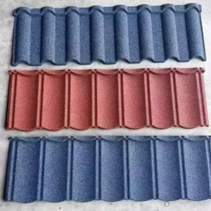 Modern Colorful Stone Coated Metal Roof Tiles Durable Fireproof Weatherproof Lightweight Roofing for Apartments Villas