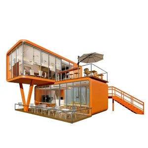 Modern Container style Mobile House Finished Guard Booth Steel Structure Greenhouse Outdoor Office Shop Sales Booth