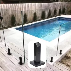 Modern DIY No Hole Drilling Glass Spigot Stainless Steel 316 Adjustable Clamp Rust Resistant Safety Fence Frameless Pool Fencing