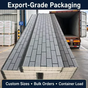 Modern Design Aluminum Foam Polyurethane Sandwich Panels Eco Friendly Fire Resistant Roof Panel for Outdoor Hotel Building Shed