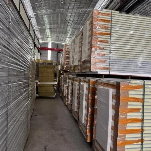 Modern Design Color Steel Insulated Rock Wool Sandwich Panel EPS Aluminum Foam Core for Roof Wall House Building Warehouse