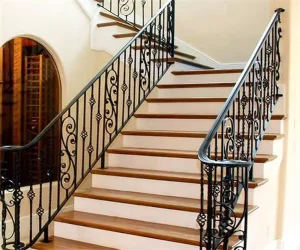 Modern Design Iron and Steel Stair Railing Parts for Outdoor and Hospital Application