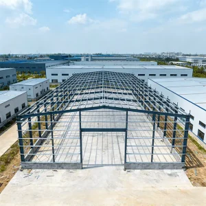 Modern Design Large Span Steel Truss Structure Corrosion Resistant Steel Warehouse for Hospital School Application