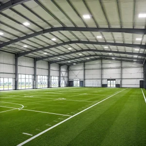 Modern Design Prefabricated Indoor Turf Football Field Steel Building Structure Metal Sports Stadium with CWB Certified