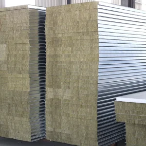 Modern Design Rockwool Sandwich Panel High Insulation Quick Delivery Steel Structure Building Rock Wool Panels