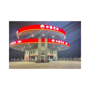 Modern Design Space Frame Steel Structure Canopy Shed for Gym & Petrol Station Economical Gas Station Roof