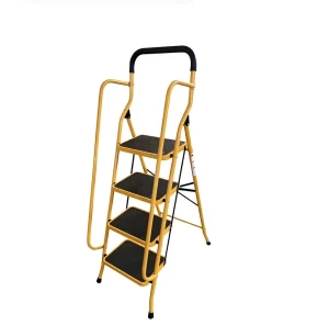 Modern Design Stainless Steel 2 6 Step Folding Ladders A Type Steel Pipe Mobile Ladder Armrests Large Pedals Outdoor Warehouse