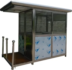 Modern Design Stainless Steel Security Booth Customized Outdoor Portable Booth for Carport Use