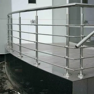 Modern Design Steel Handrail DIY Stainless Steel Pipe Railing Balustrade for Apartments Stairs Decks Bridges Porches Villas