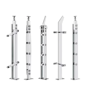 Modern Durable Stainless Steel Column Stair Railing 12mm Guardrail Engineering Card Slot DIY Handrail Home Balcony