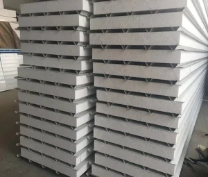 Modern Eco Friendly Metal Cleanroom Panel Partition Wall EPS Rock Wool PU Sandwich Exterior Wall Warehouse Cold Room Roof Prefab