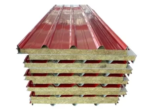 Modern Eco-Friendly Rock Wool Sandwich Panels for Exterior Wall Roof Side Seal Construction with Application Warehouse Basement