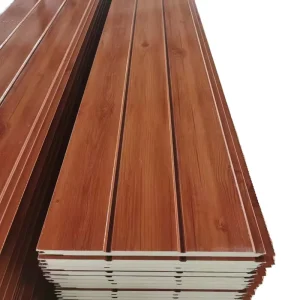 Modern Fire Retardant Steel Metal Carved Wall Panels Decorative Exterior PU Sandwich Wall Cladding for Outdoor Use