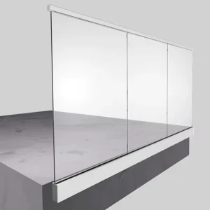 Modern Frameless Tempered Laminated Glass Stair and Balcony Railing with Stainless Steel DIY Fascia Mount Easy to Maintain