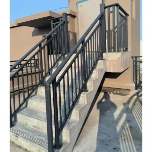 Modern Galvanized Steel Aluminum Alloy Balustrades Stair Balcony Railings Custom Commercial Industrial Outdoor Easy