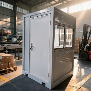 Modern High Quality Steel Security Guard Booth Prefabricated Guard House Modular Sentry Box for Public Use