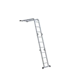 Modern Industrial Grade Aluminum Extension Ladder with Locking Hinge Portable Folding Ladder for Outdoor Home Apartment Use