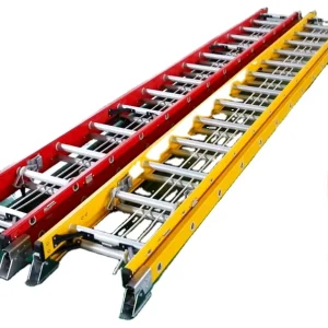Modern Industrial Style Steel Aluminium Folding Ladder Insulated for Exterior Use for Home Workshop Outdoor