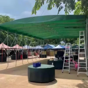 Modern Luxury Outdoor Sliding Canopy 4x5m 2.5m Side Height Thickened Steel Waterproof Durable Arch Roof for Car Parking Shed