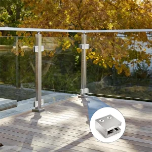 Modern Mall 316 Frameless Stainless Steel Glass Stair Railing Clamp Clip Bracket Spigot