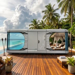 Modern Modular Container House Portable Space Capsule Villa Apple Pod Cabin for Homestay Resort Commercial Accommodation