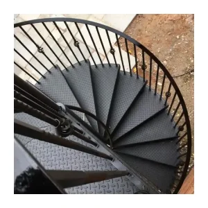 Modern Outdoor Aluminum Curved Shape Spiral Staircase Glass Railing Eco Friendly Durable Customizable Apartment