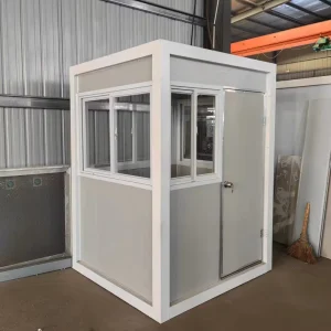 Modern Portable Security Booth Small Steel Guard House for Apartment Retail Shack with Sandwich Panel Material