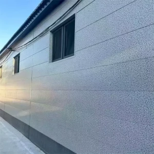 Modern Prefab House Dining Hotel Insulated Exterior Wall Galvanized Steel Fire Water Resistant Engraved Sandwich Board Outdoor
