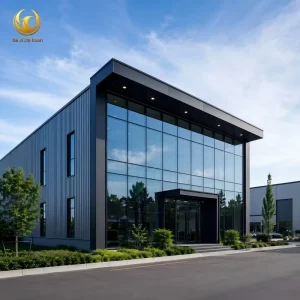 Modern Prefabricated Steel Structure Building Sandwich Panel Cladding for Office Gym Retail Store Warehouse Hotel Commercial Use
