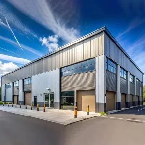 Modern Prefabricated Steel Structure Logistics Warehouse with Office Area Prefab Warehouse