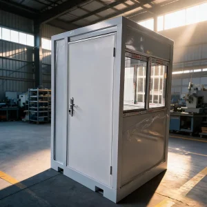 Modern Prefabricated Steel Structure Security Guard Booth Modular Sentry Box for Parking and Site Use