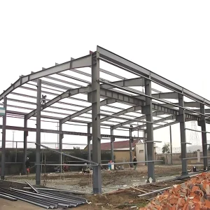 Modern Prefabricated Steel Structure Warehouse H Section Steel Fast Install 5 Year Warranty