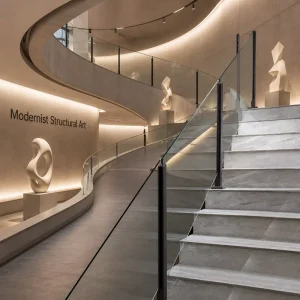 Modern Professional Design Galvanized Steel Glass Stair Balcony Outdoor Safety Railing Water Resistant Feature Easy Hotel Park