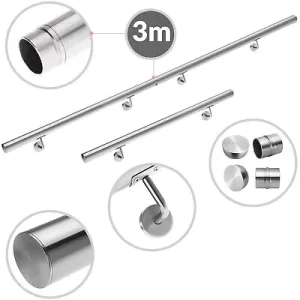 Modern SS 304 316 2205 Stainless Steel Glass Balustrade Complete Stair Handrail Balcony Railing System
