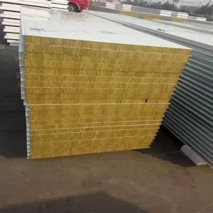 Modern Sandwich Panels Rock Wool Water Resistant Rock Wool Sandwich Panel 60kg