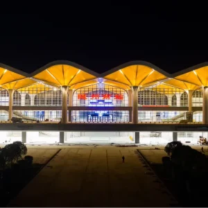 Modern Stadium Membrane Structure with ETFE Roof Canopy for Sports Arena Gym Airport Commercial Buildings