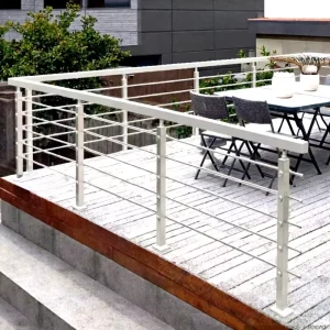 Modern Stainless Steel Pipe Railing with Powder Coating for Balcony Staircase Hotel Use Customizable Sizes