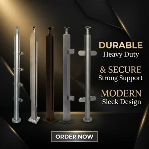Modern Stainless Steel Railing System Balustrade and Handrail with Stainless Clamp for Stair Railings and Balcony Areas