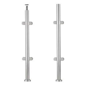 Modern Stainless Steel Stair Handrail Railing Posts Square Column Railing Pillar Customizable Sizes