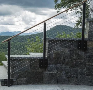 Modern Stainless Steel Stair Railing with Glass Panels Indoor and Outdoor Rust Resistant and Durable