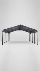 Modern Steel 3*6*2.6m Quick Installation Galvanized Hardtop for Car Parking Easy Set-Up Garden Gazebo Canopy