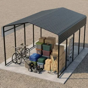 Modern Steel Carports Durable Waterproof Industrial Grade Portable Outdoor Storage Shelter with Powder Coated Finish