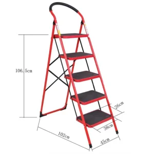 Modern Steel Foldable Step Ladder for Easy Household Storage