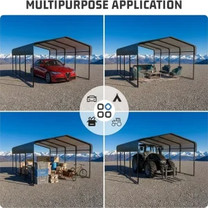 Modern Steel Structure Carports Outdoor Storage Solutions Durable Waterproof Industrial Grade Metal Building Kits