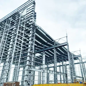Modern Steel Structure Space Frame Workshop Roof Truss System with Galvanized H-shape Beams and Hot Dipped Galvanizing